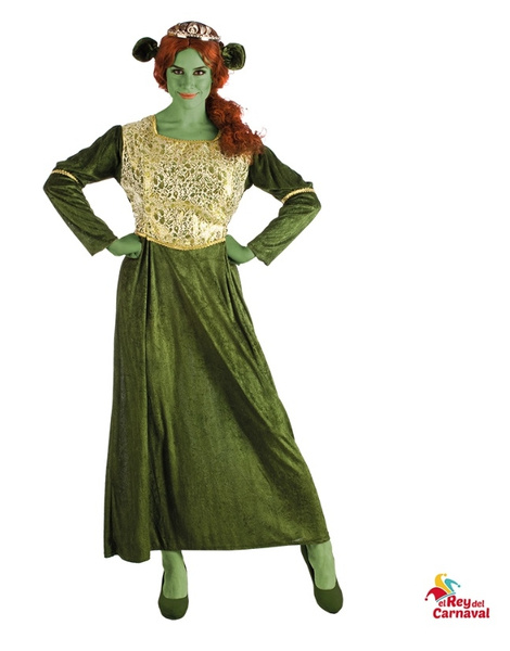 Disfraz Ogresa/Medieval verde mujer