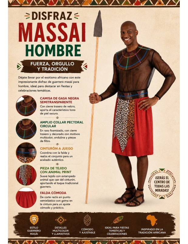 Traje Masai / Tribo Masculino