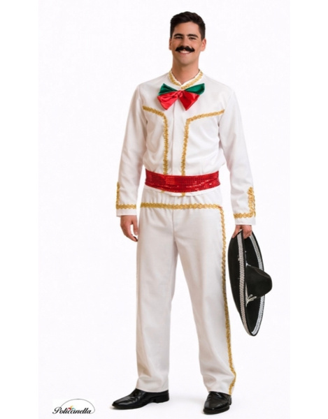 Disfraz Mejicano blanco adulto