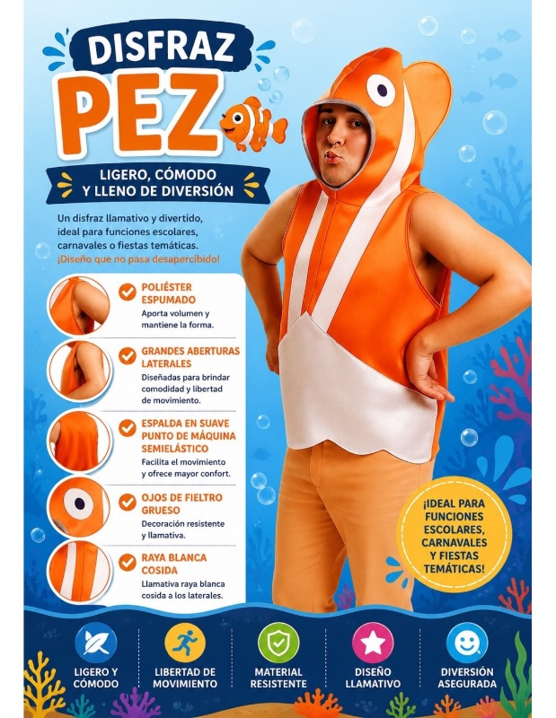 Disfraz Pez adulto
