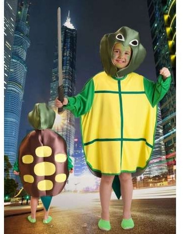 Cuatro Bergantín escala Disfraz tortuga guerrera infantil