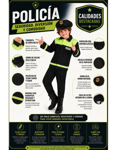 Disfraz Policía infantil