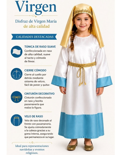 Disfraz Virgen María infantil