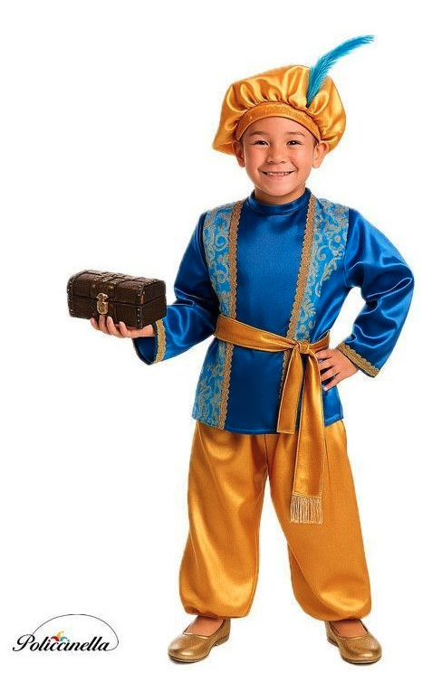 Disfraz Paje azul infantil