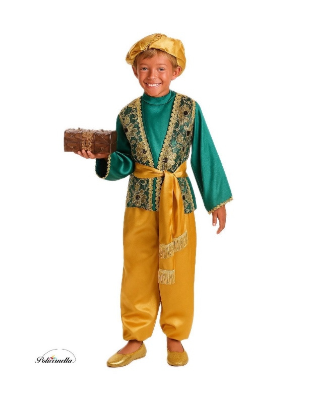 Disfraz Paje verde infantil