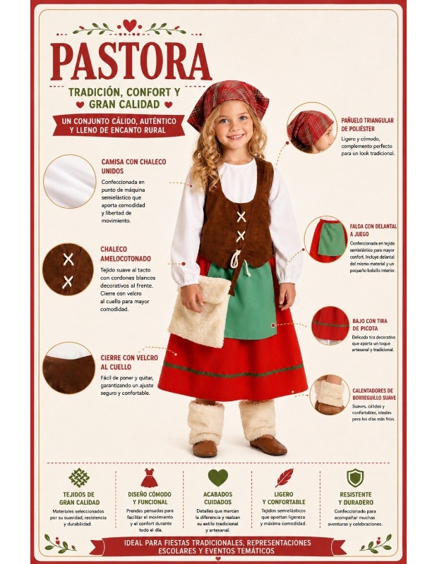 Fato de pastor de criança