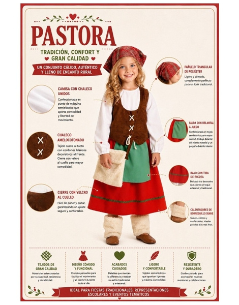 Fato de pastor de criança