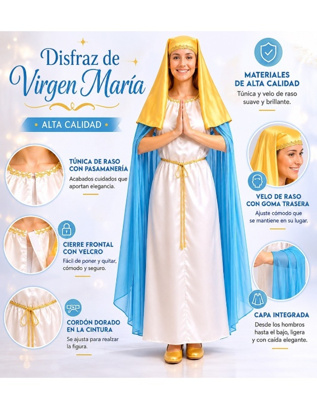 Mulher Virgem Maria Traje