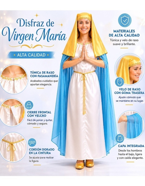 Mulher Virgem Maria Traje