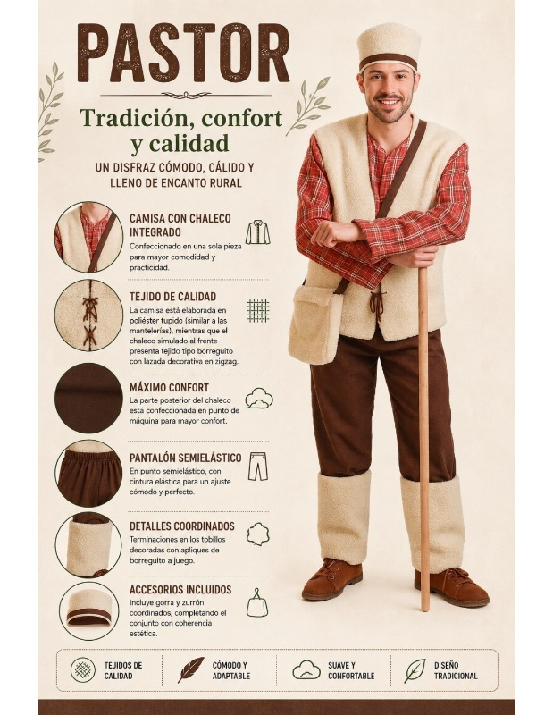 Fato de pastor para homem