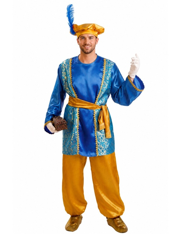 Traje de página azul adulto
