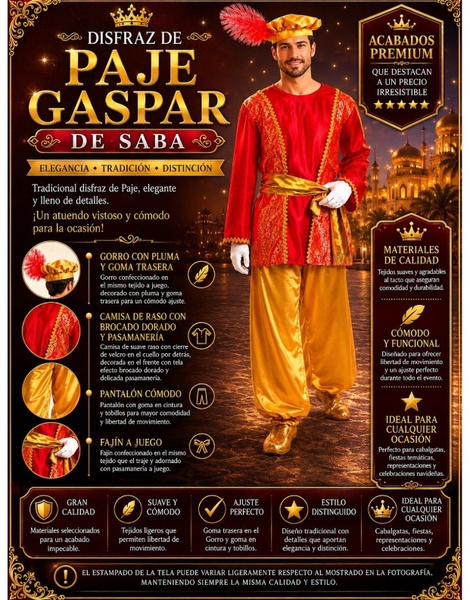 Fato de página vermelha adulto