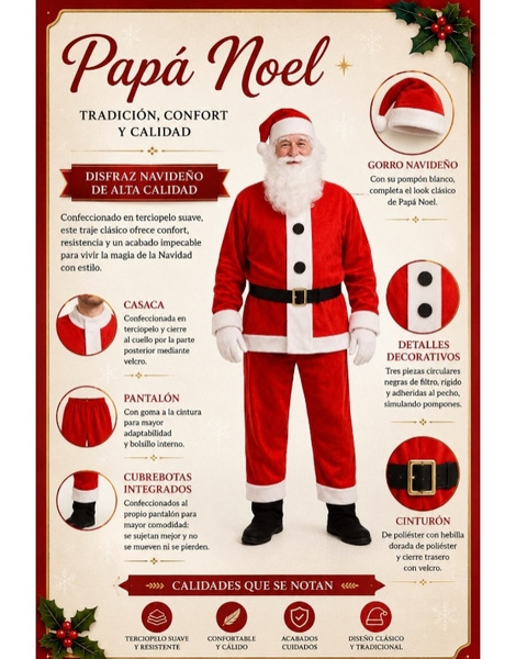 Disfraz Papá Noel adulto