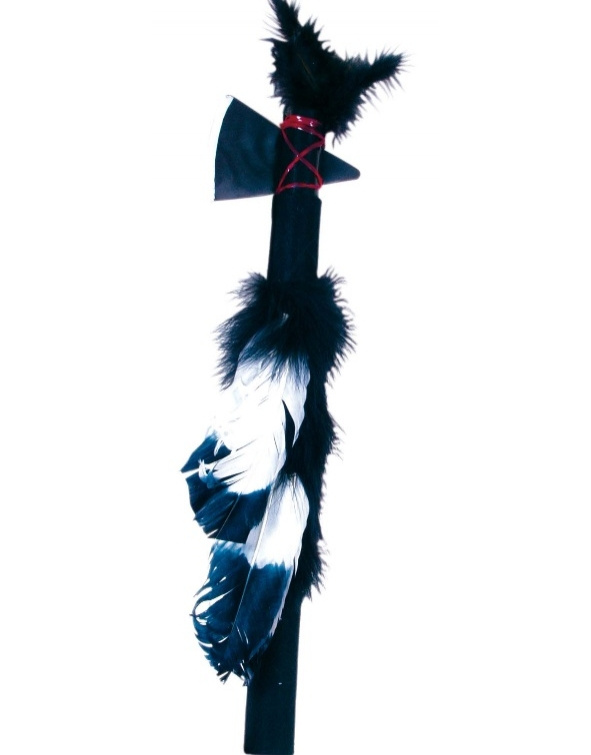 Hacha Tomahawks Indio Con Plumas Lujo