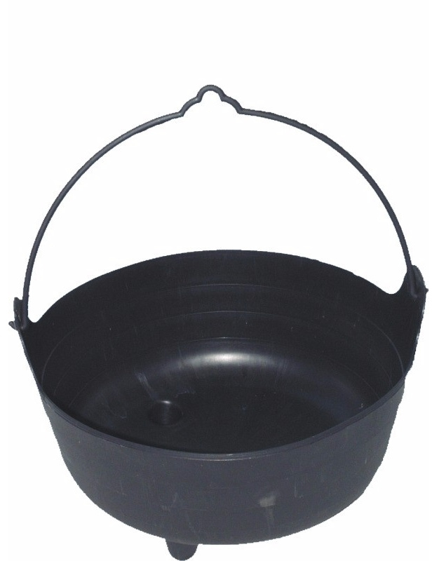 Caldero negro grande (plastico rigido)