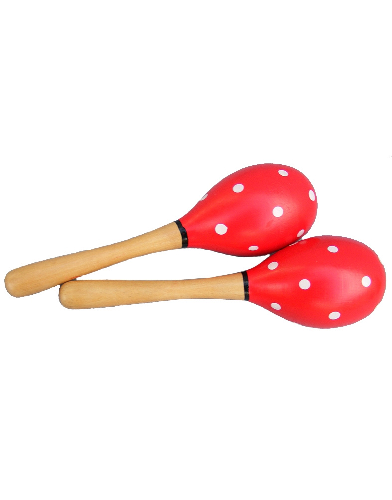 Maraca Lujo Grande Imitacion Madera