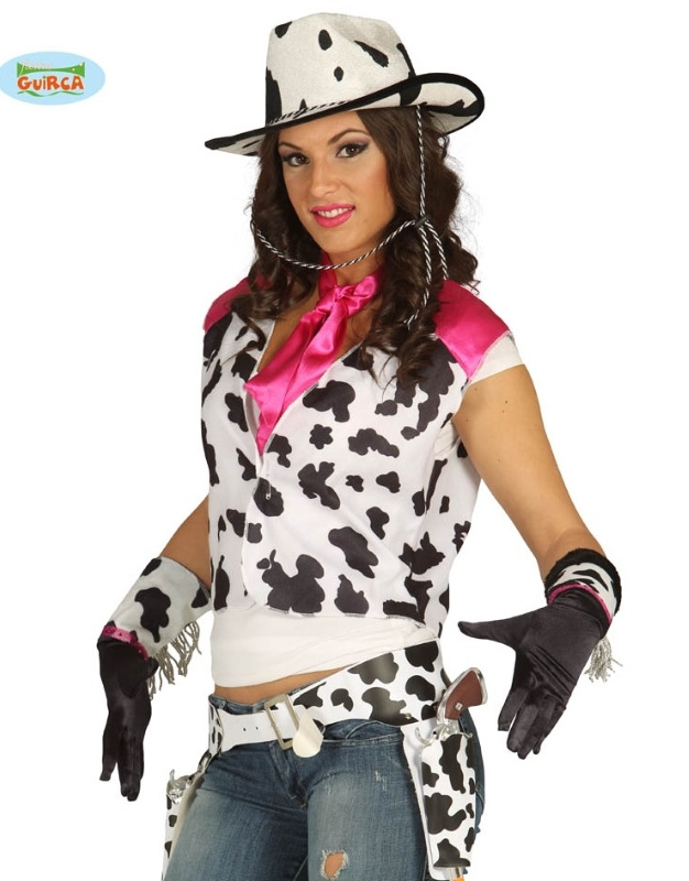 Cartuchera Vaca Doble Con Pistolas