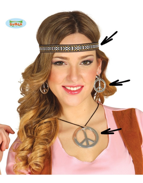 Afectar pala milagro Conjunto Hippie: Pendientes+collar+cinta