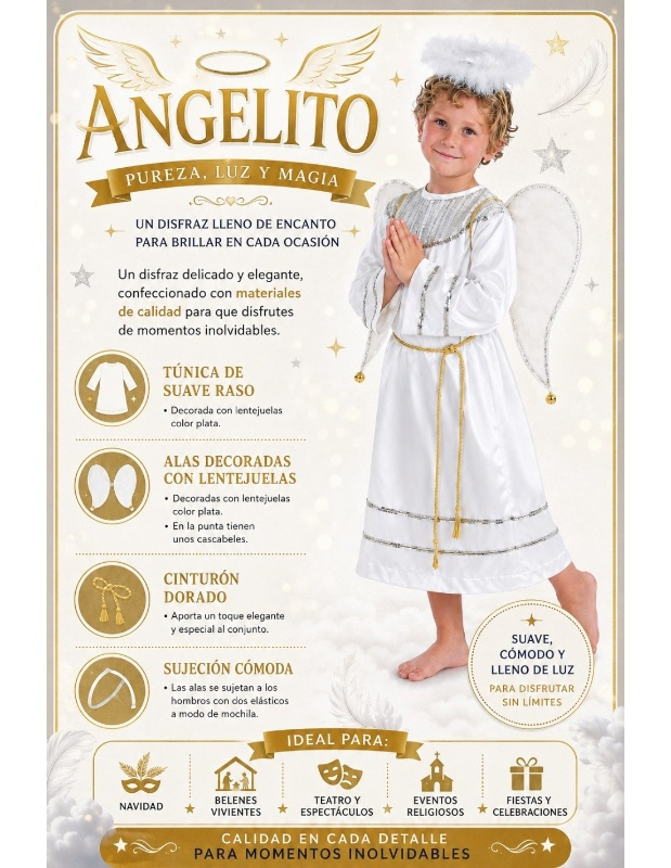 Fato de anjo para criança