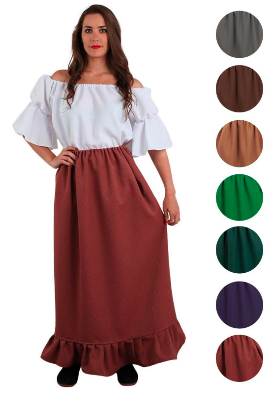 Falda Medieval mujer colores
