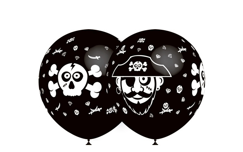 Blister 8 Globos 100 Cm Per?metro Pirata