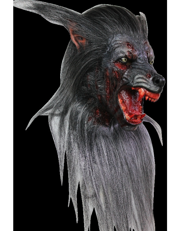 MÁscara LÁtex Wolf / Lobo Black