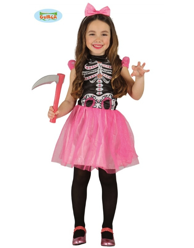 Disfraz Esqueleto TutÚ Rosa Infantil