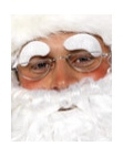 Cejas Blancas Santa Claus Adhesivas