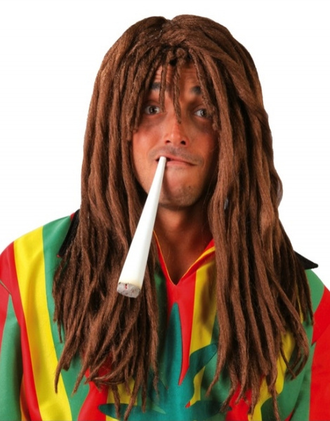 Rasta peruca marrom
