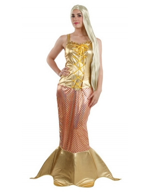 Disfraz Sirenita dorada  para mujer