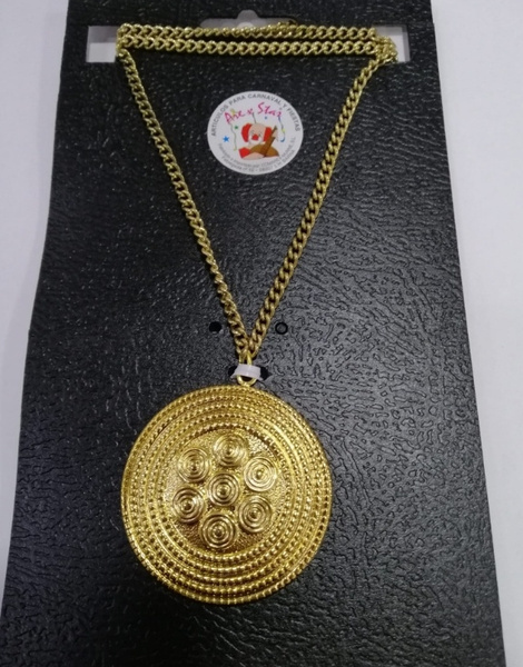 Colgante Dorado Circulos Con Cadena Coma