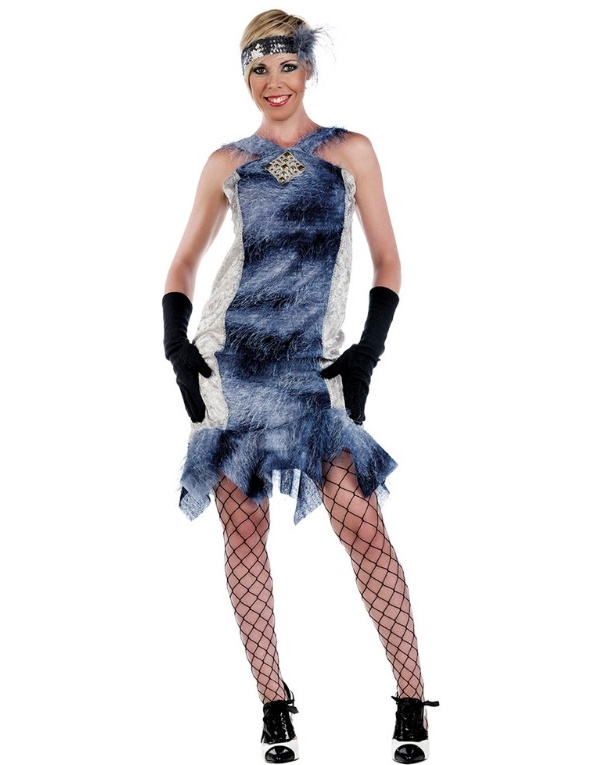 Disfraz Charleston azul mujer oferta