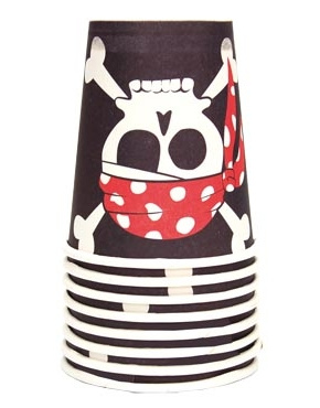 Piratas, 8 Vasos Desechables