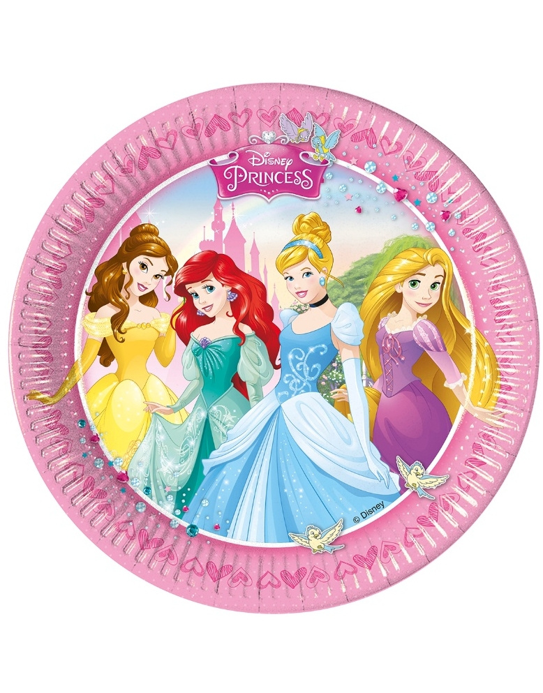 Bolsa 8 Platos 23 Cm. Princesas