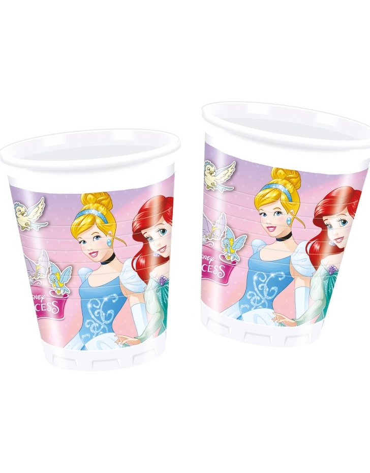 Vasos Princesas 8 Unid.