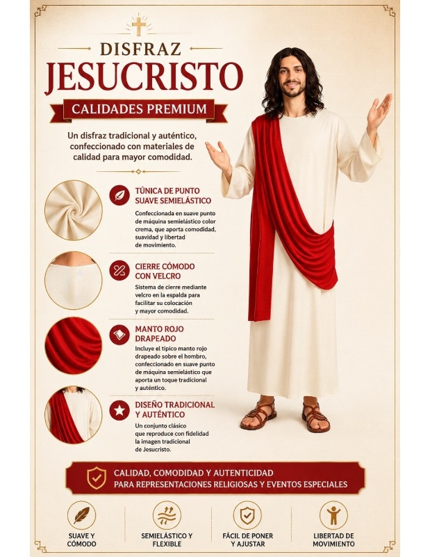 Costume Jesus Cristo para homem