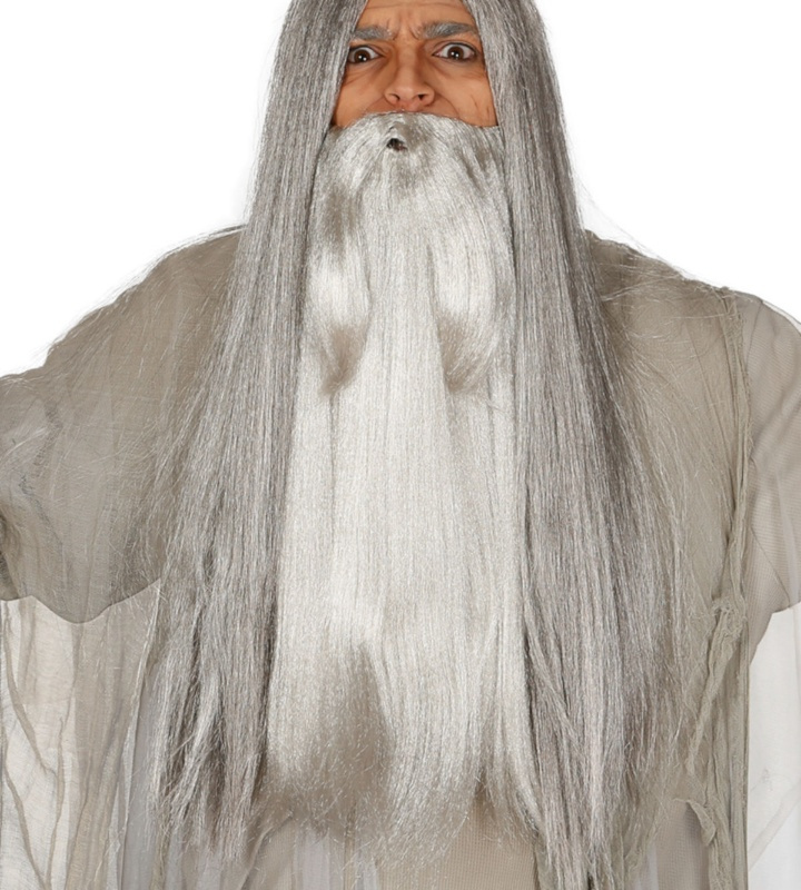 Barba gris extra larga