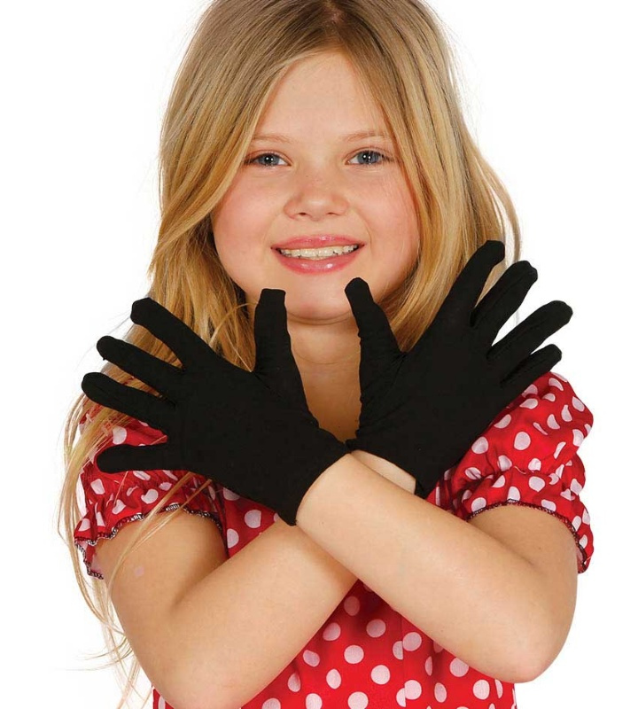 Guantes infantiles negros 17 Cms.