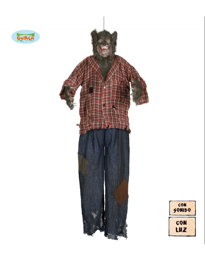 Colgante Hombre Lobo Luz-sonido 150cm