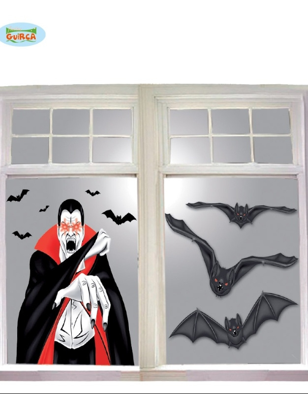 Decoracion Ventana Vampiro 100x76 Cm New