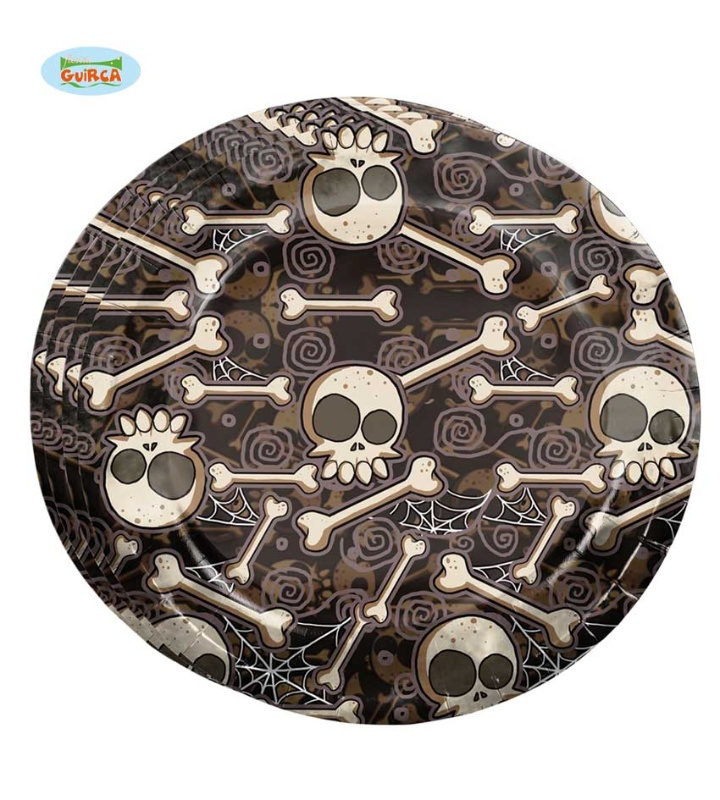 Platos Desechables Huesos 23cm