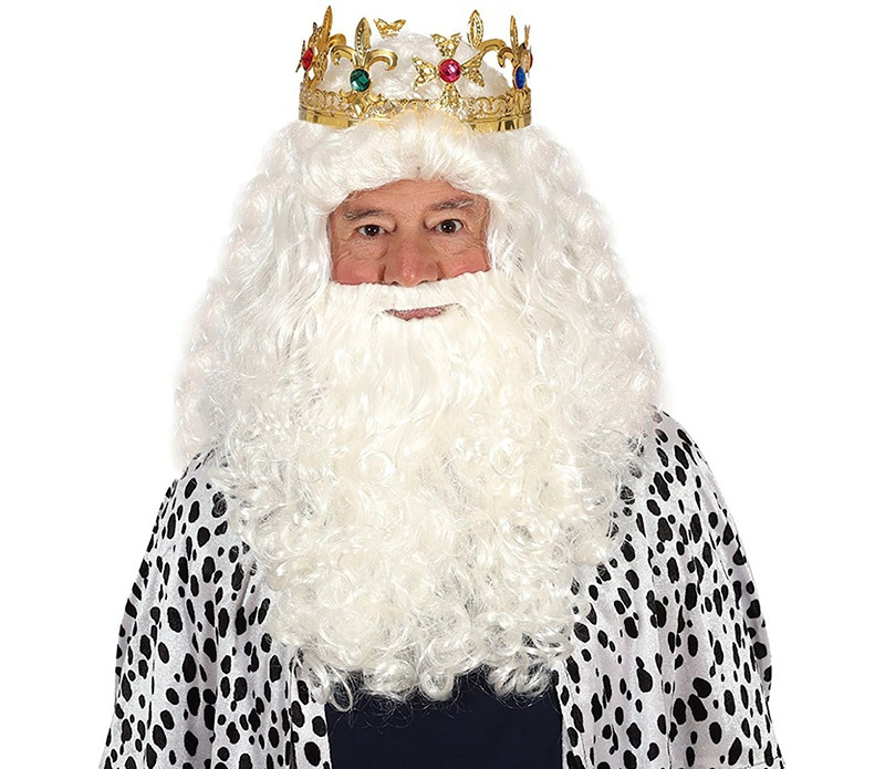 Peluca + Barba Rey blanca