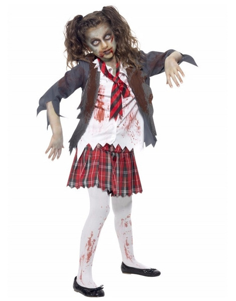 Disfraz Colegiala zombie para niña