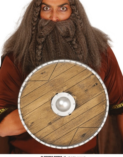 Escudo Vikingo imitación madera 40cms.