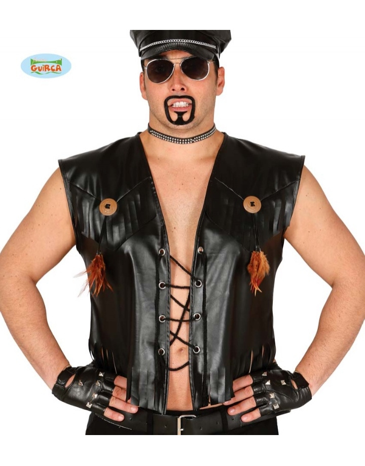 Chaleco Cuero Negro