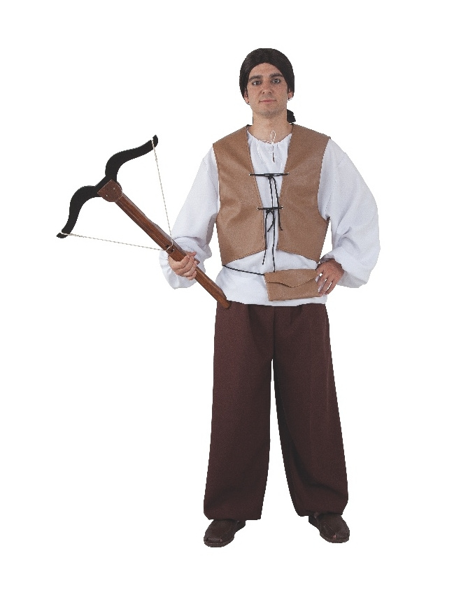 Disfraz cetrero/cazador medieval adulto