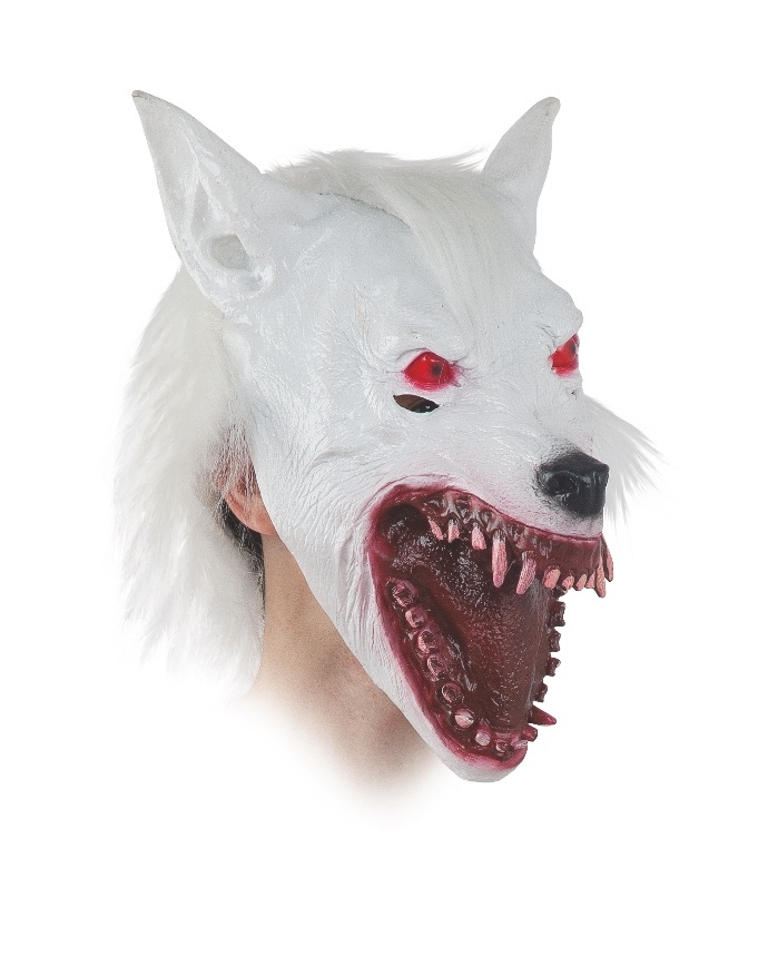 MÁscara LÁtex De Lobo Albino