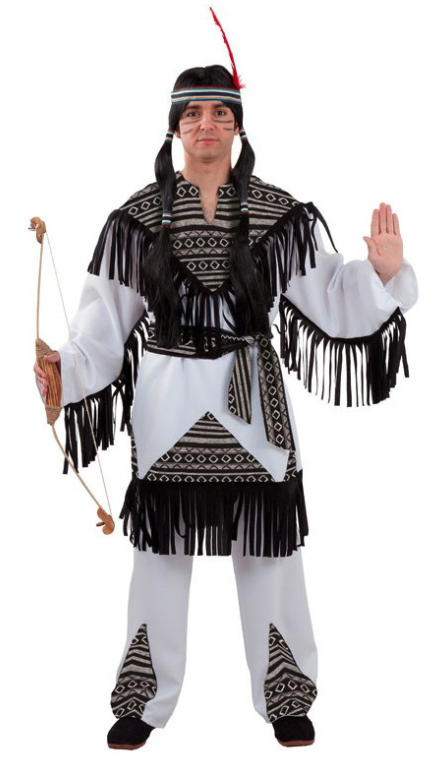 Fato de cherokee indiano para homem