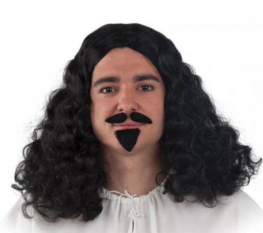 Peluca Mosquetero morena