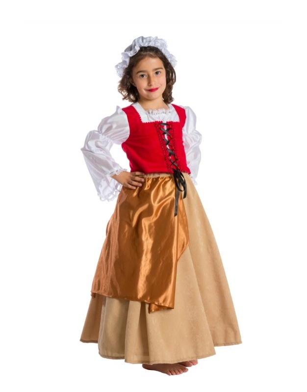 Disfraz Doncella medieval infantil delux